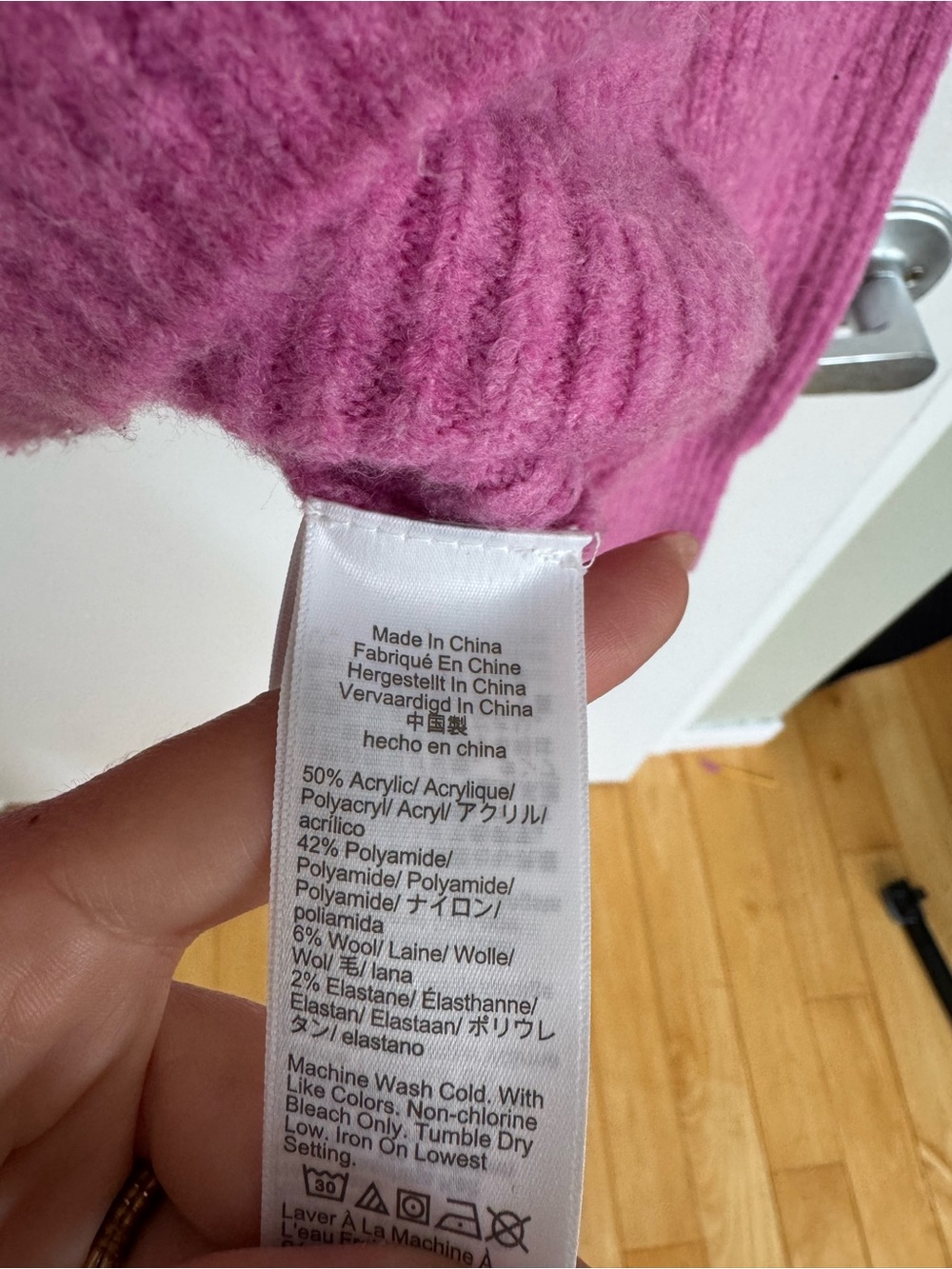 J. Crew Ribbed Scoopneck Sweater in Vibrant Pink - Picture 2 of 5